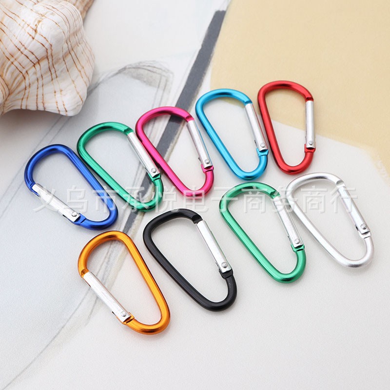 Карабин №5, алюминиевый сплав, D-образный висячий замок, для альпинизма, безопасный замок, пружинный крюк, замок для багажа