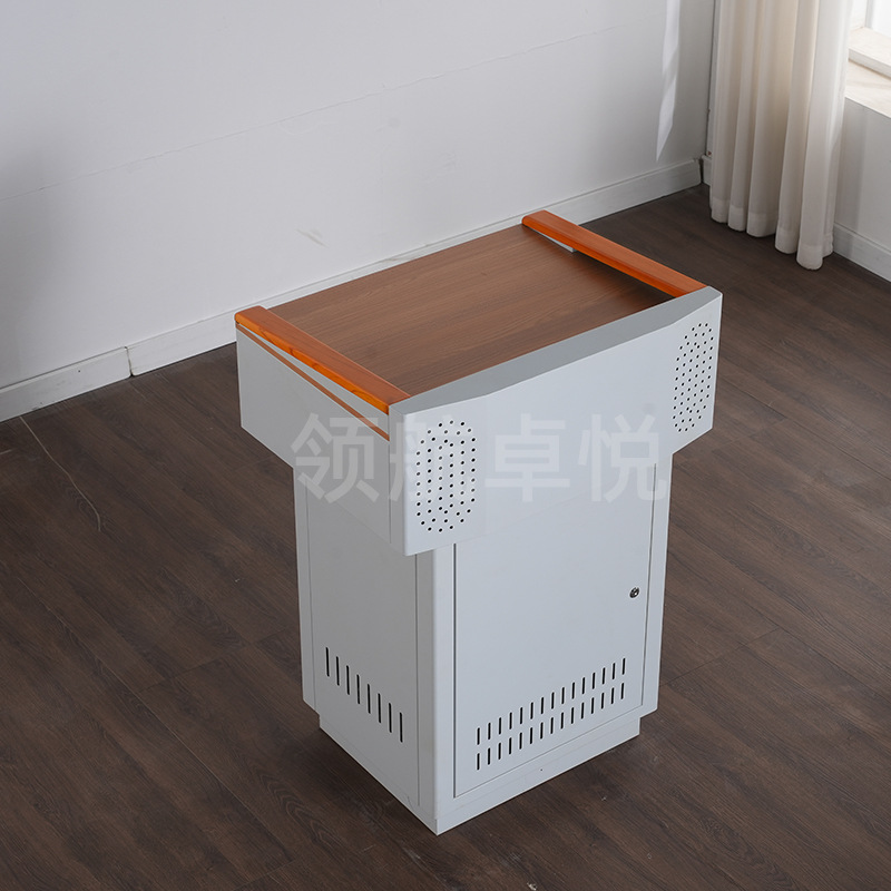Steel Mobile Podium for Teachers, Classroom, School, Multifunctional Central Control Lectern with Universal Wheel Design