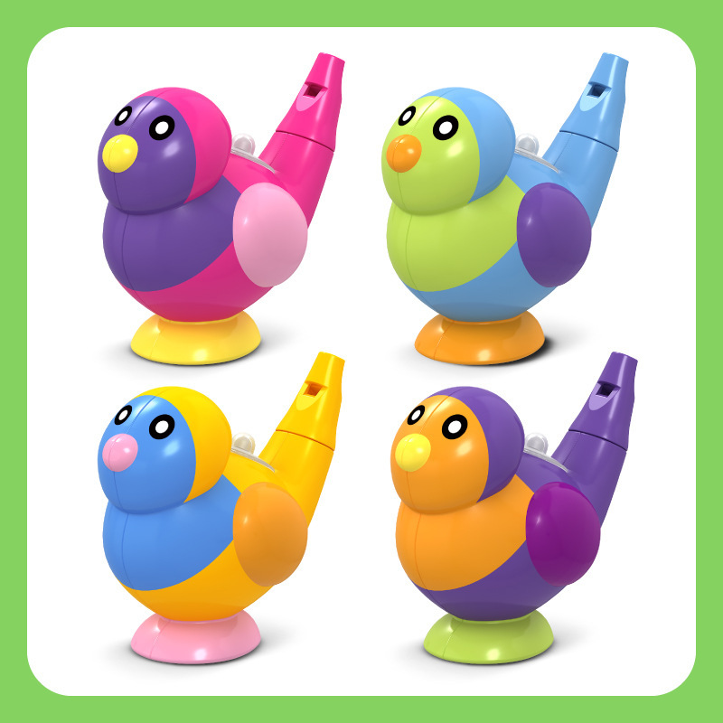 Cross-Border Exclusive Cartoon Water Bird Whistle Children's Oral Muscle Pronunciation Trainer with Water Harmonica Trumpet Bird Calling Water Whistle