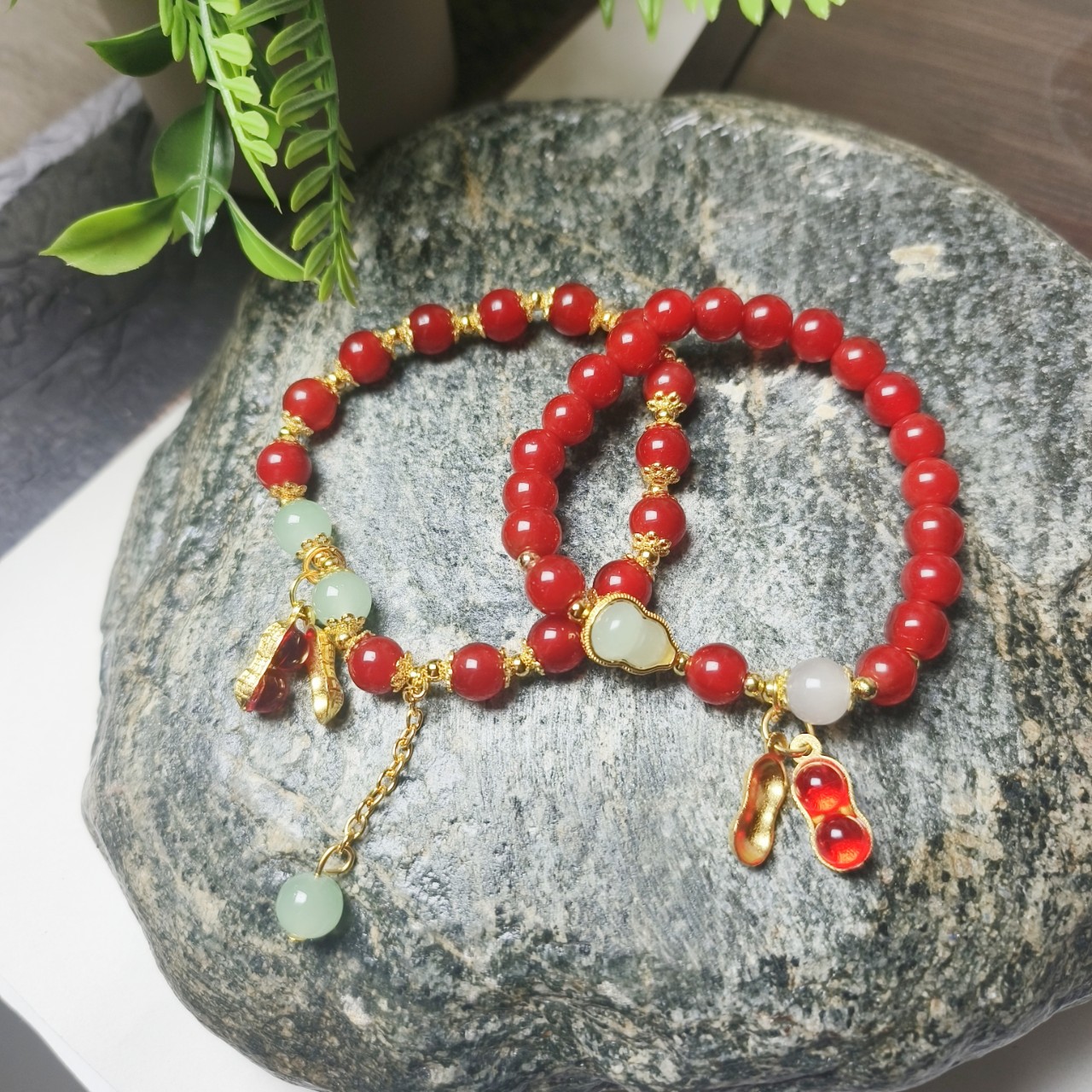 Jade Rabbit Bracelet Women's New Year's Good Things Happen Red Bracelet Student's Best Friend Year Crystal Bracelet Women