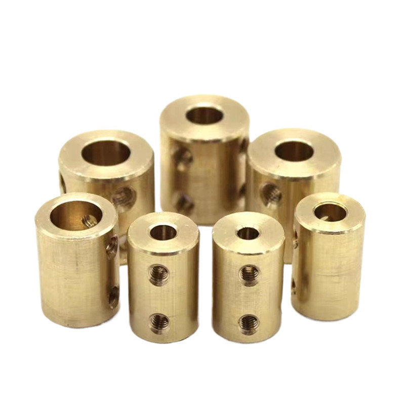 Brass Coupling Cylindrical Connecting Shaft Steel Coupling 3mm Integrated Fastening Transmission Connection Accessories