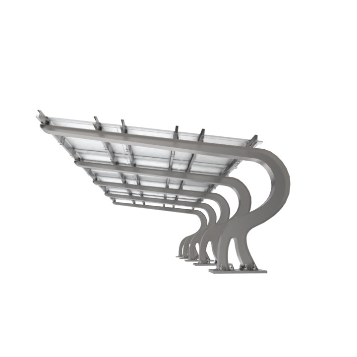 Photovoltaic carport Solar power generation Photovoltaic parking shed Integrated charging station Large parking lot carport