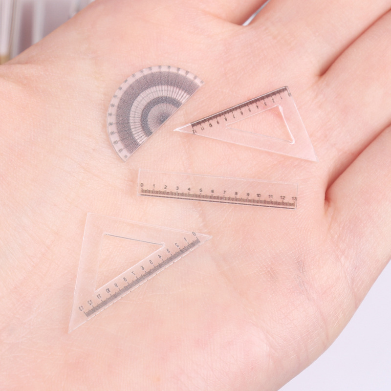 dollhouse simulation mini ruler triangle ruler miniature creative learning supplies doll house model accessories