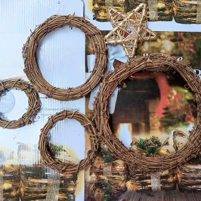 Natural earthen Fu rattan ring rattan Ring Christmas wreath eternal life wedding kindergarten handmade diy dried rattan decorative ring creation