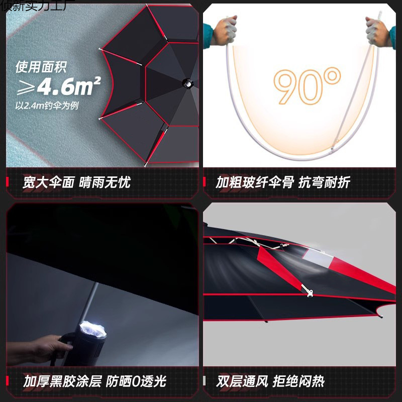 Hot Selling Outdoor Rainproof Umbrella, Fishing Cane Umbrella, Outdoor Cane Parasol, Fishing Umbrella, Universal Large Fishing Umbrella, New Style