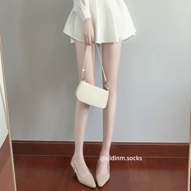 Internet Celebrity Stockings Women's Summer Leggings Ultra-Thin Bare Leg Artifact Free Cut Anti-Snagging Jk Large Size Black Stockings Skin-Beautifying Pantyhose