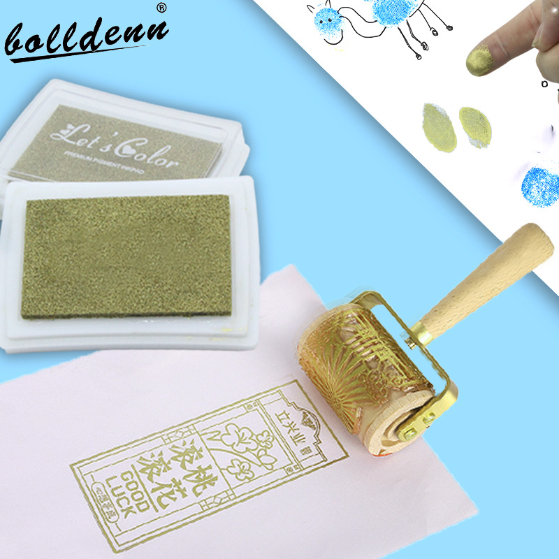 Cross-border Seal Inkpad Wedding Special Large Inkpad Finger Inkpad Golden Inkpad Color Decorative Printing Pad Printing Oil