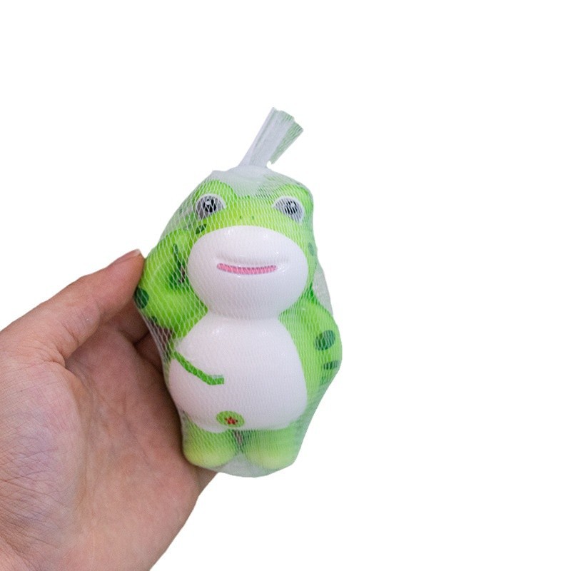 Salute frog slow rebound decompression toy pinch music small pendant decompression toy creative pu doll wholesale