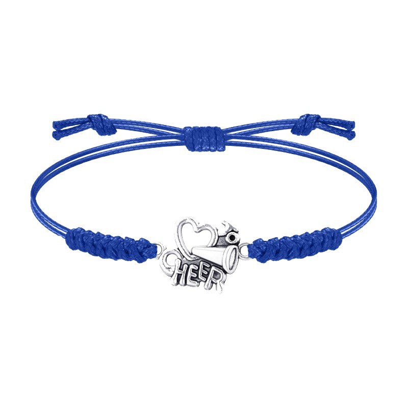Amazon Cross-Border Best-Selling Cheer Cheer Bracelet Cheer Cheerleading Hand-Woven Adjustable Bracelet