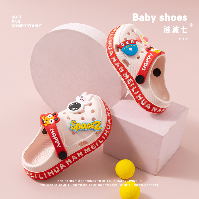 Eva Ultra-Light Boys and Girls Infants Non-Slip Soft-Soled Clogs Kidsren's Toe-Cap Sandals Astronaut Ufo Sandals and Slippers