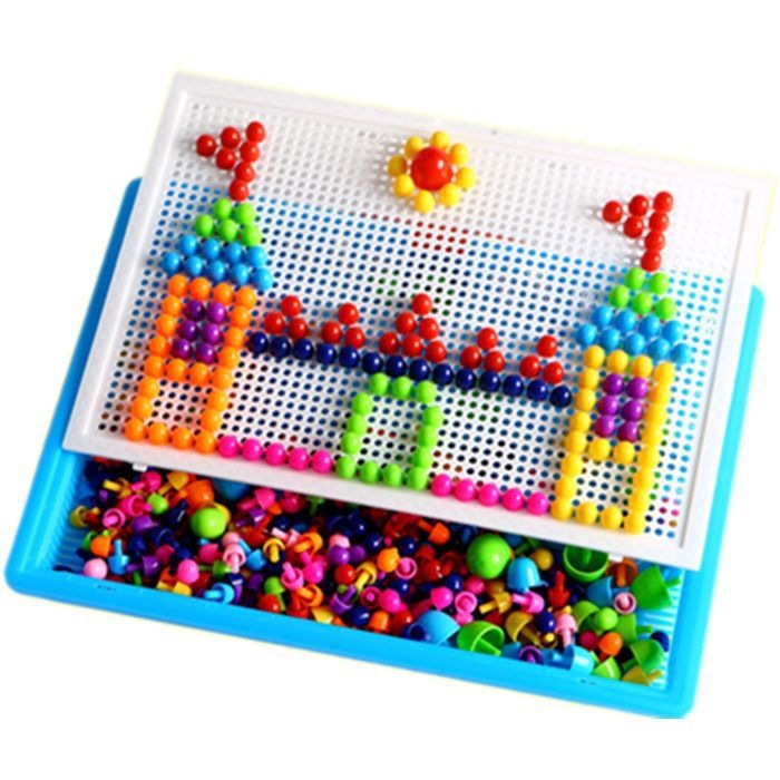 Variety of Creative Mushroom Nail Puzzle Building Blocks Kindergarten Boys and Girls Kidsren's Educational Puzzle and Intelligence Development Toys