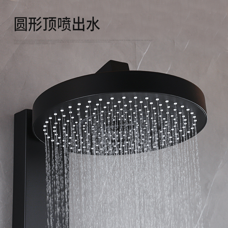 Shower Set with Gunmetal Gray Elegant Bath Faucet, Surface-Mounted Overhead Shower, Handheld Shower Set for Cross-Border Shipping