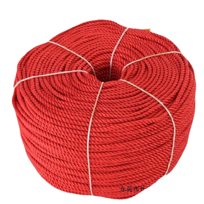 Nylon Rope, White Rope, Three-Strand Packing Strap, Packaging Rope, Red Rope, Rope for Hanging Lanterns, Hand-Woven Thin