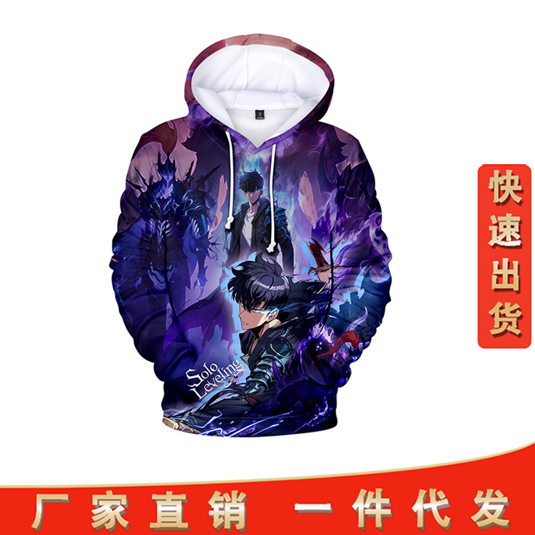 Я обновил свой свитер-пуловер с капюшоном, флисовый, осенний и зимний топ, полнокрасочный, аниме, периферийная одежда, может быть отправлен от имени