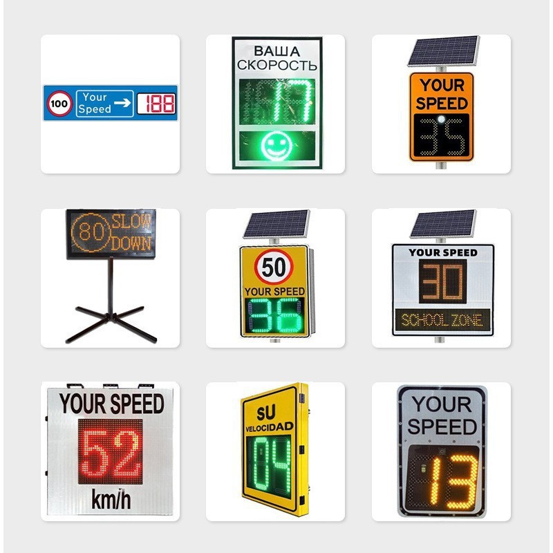 Cross-Border Supply Aluminum Shell Speedometer High-Precision Solar Radar Speedometer Screen Export Multi-Function Vehicle Speedometer