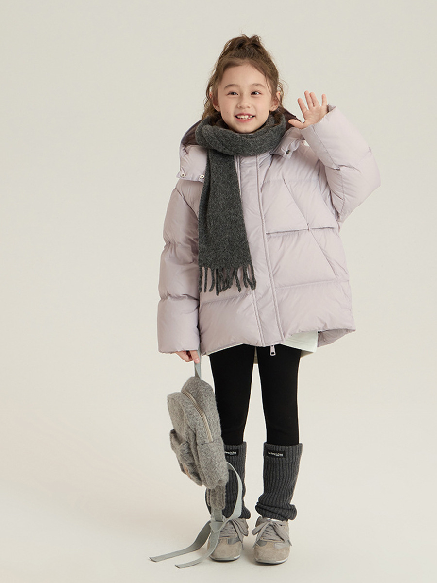 Strongly Waterproof, Traceable, New National Standard 90 White Duck down Puffer Jacket for Children, Graphene Cold-Resistant and Warm Hooded down Jacket