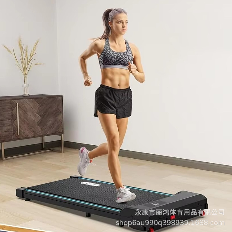 Cross-Border Flat Treadmill Household Small Mini Folding Silent Electric Indoor Simple Walking Machine Fitness Equipment