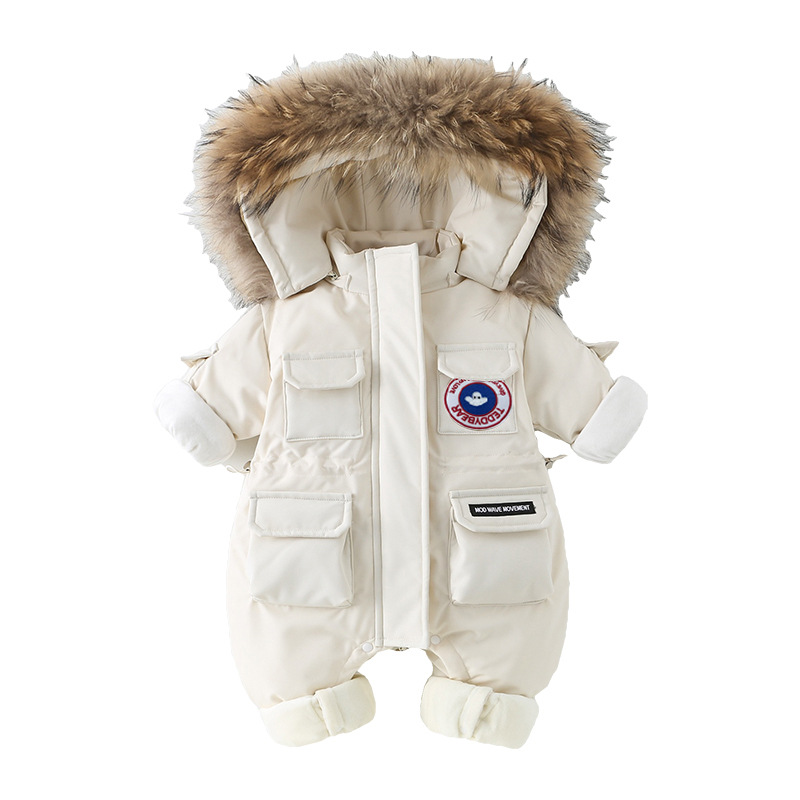 New Starting Point Clothing Baby Winter Clothes Baby Winter Warm jumpsuit Newborns Going Out Down Jacket Holding Clothes