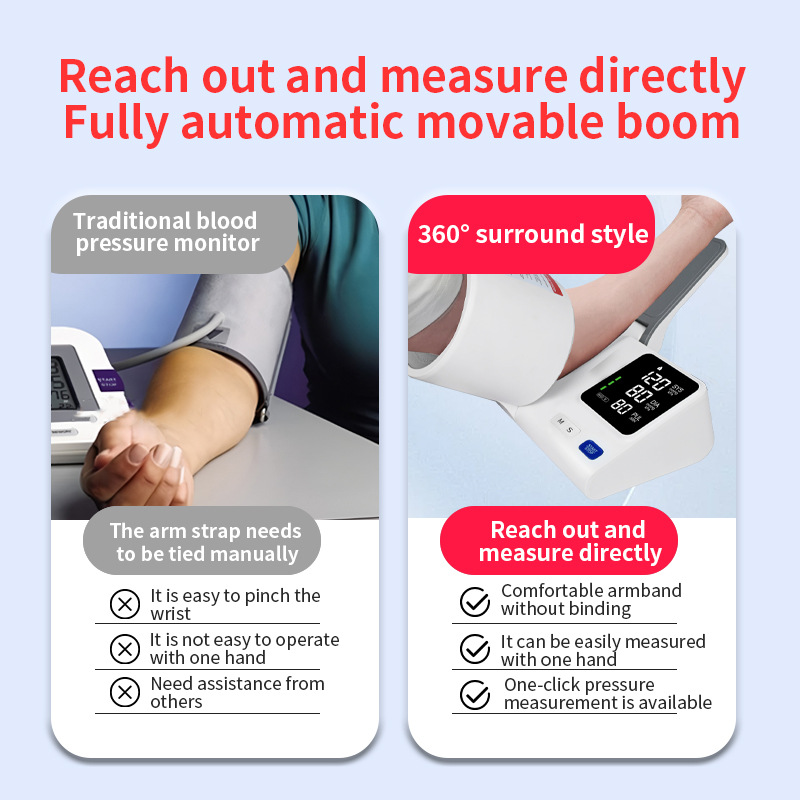 Cross-Border Fully Automatic Tunnel-Type Blood Pressure Monitor Hospital High-Precision Intelligent Blood Pressure Measuring Instrument Arm-Cuff Type Blood Pressure Monitor