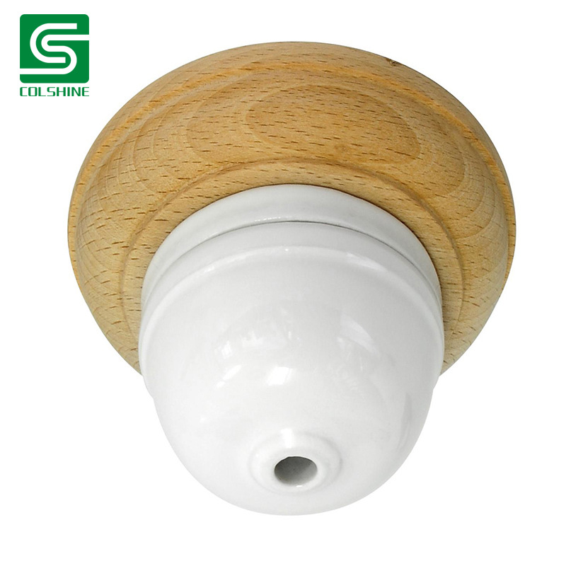 Vintage Style Ceramic Ceiling Light Pan, Lighting Accessories for Home, Cafe Pendant Lamp