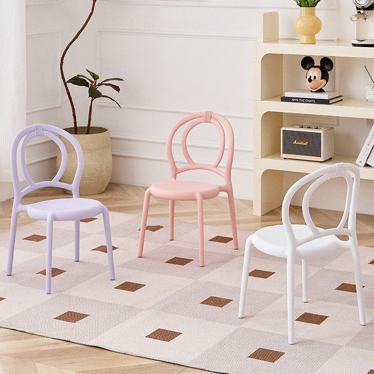 Креативный дизайнерский стул для столовой, утолщенный для домашнего использования, для балкона, виллы, зимнего сада, водоотталкивающий, устойчивый к солнцу, штабелируемый, легкий роскошный табурет