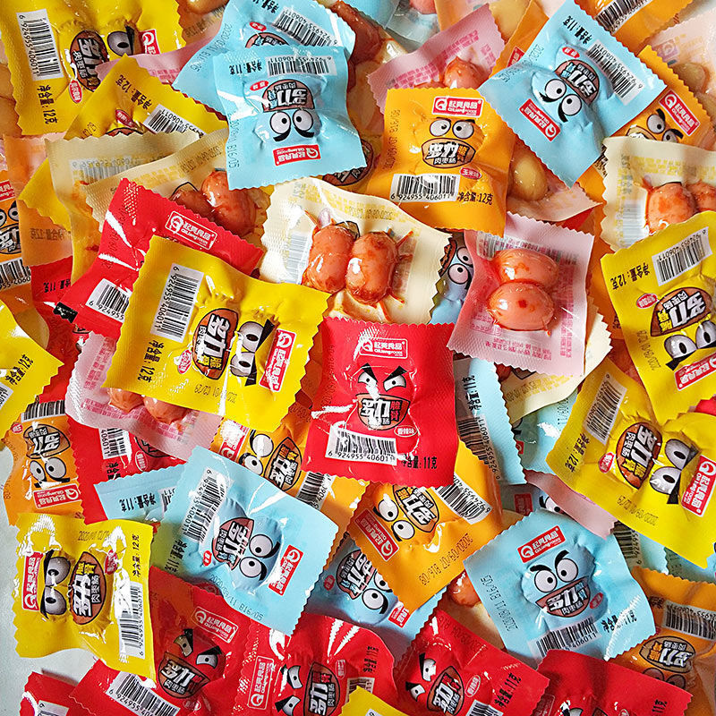 50 упаковок острых маленьких колбас кукурузная колбаса Орлеанский вкус жареная колбаса мини колбаса ветчина закуски оптом