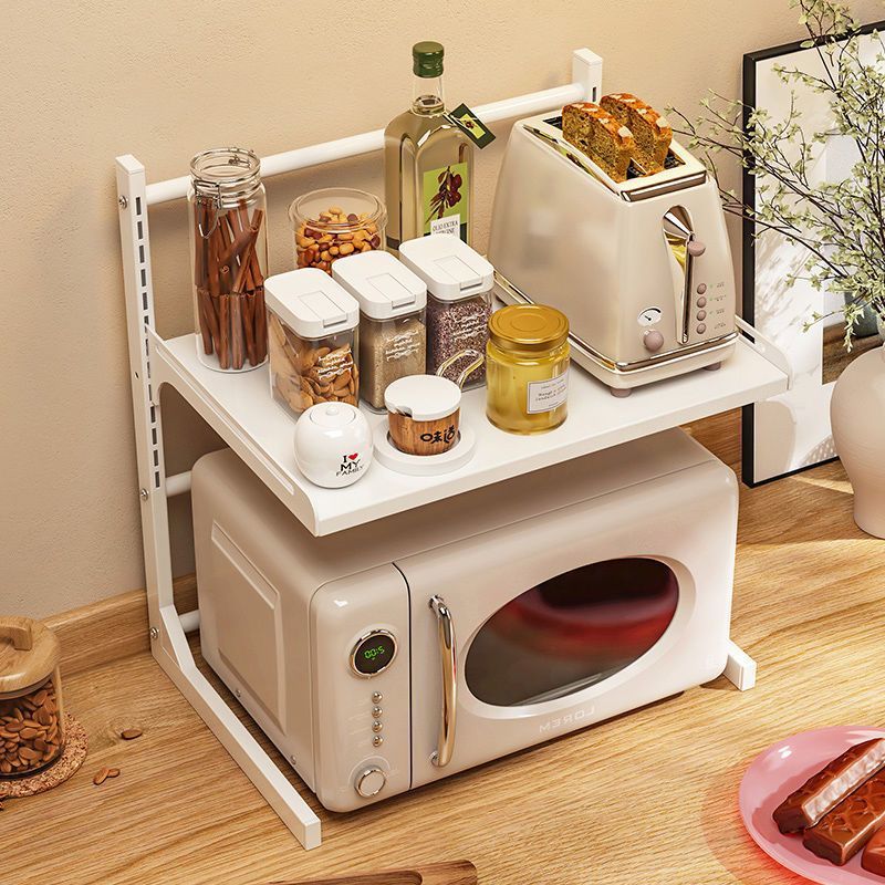 Countertop Multi-Layer Retractable Microwave Oven Thickened Storage Rack Kitchen Household Storage Oven Pot Rack Compartment Rack