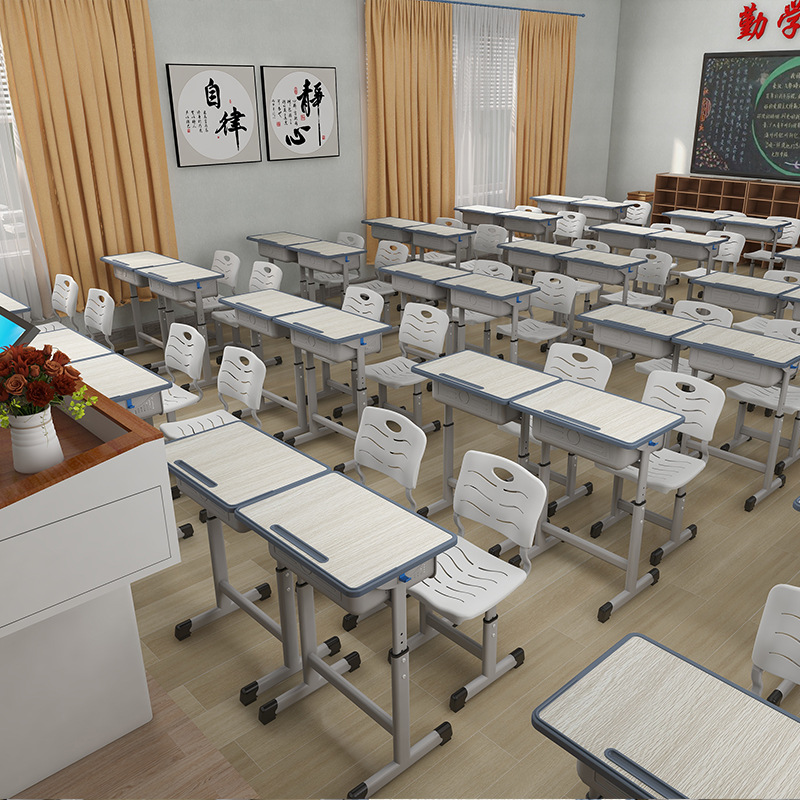 Casing Primary and Secondary School Children's Desks and Chairs Liftable Training Table Tutoring Class Reading Desk School Home Learning Table