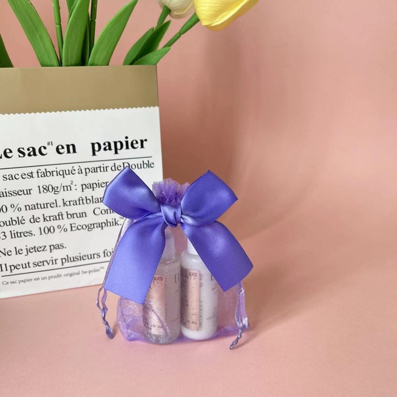 In stock design organza storage bag translucent gift bag sweet bow mesh bag