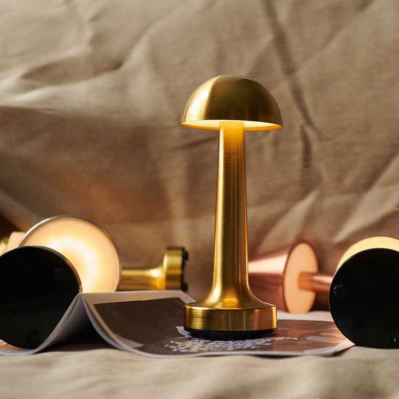 Cross-Border Led Dumbbell Retro Touch Table Lamp USB Charging Bedside Dining Table Lamp Bar Desktop Atmosphere Decorative Table Lamp