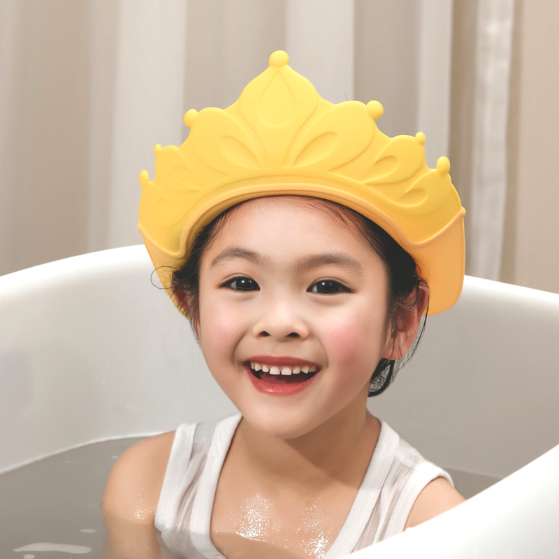 Baby shampoo cap eye protection ear protection soft rubber shampoo cap infant children shower cap children waterproof Bath Shampoo cap