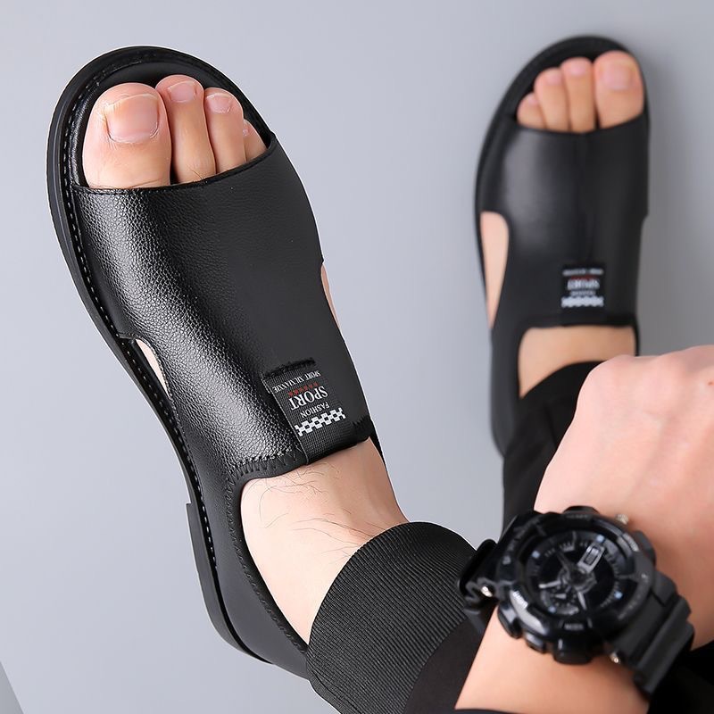 2025 Summer Sandals Wholesale New Men's Casual Soft-Soled Non-Slip Anti-Odor Men's Non-Slip Breathable Beach Shoes Luo