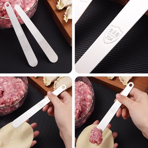 Stainless Steel Dumpling Filling Scoop Household Wonton Tool Kitchen Gadget Manual Filling Stirrer and Filling Picker