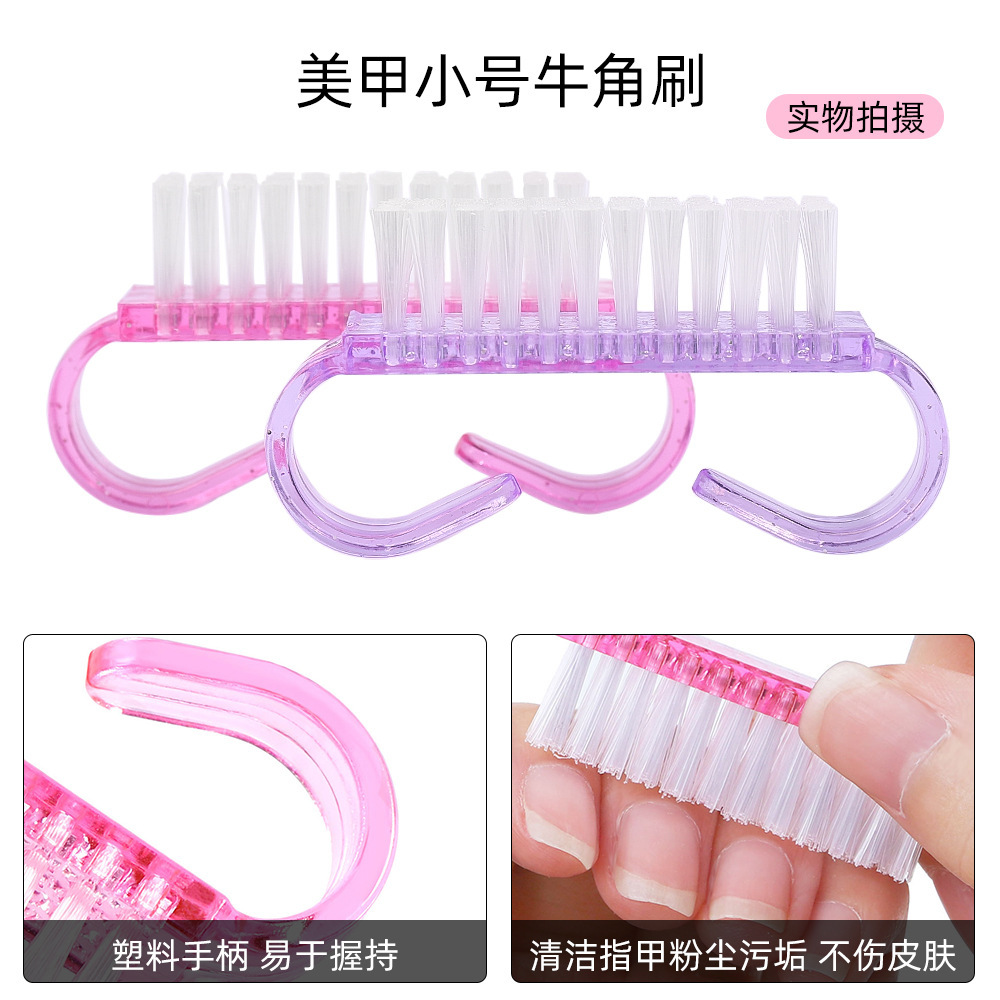 Nail art cleaning tools horn brush translucent nail brush hard dust brush small size horn brush to remove dust