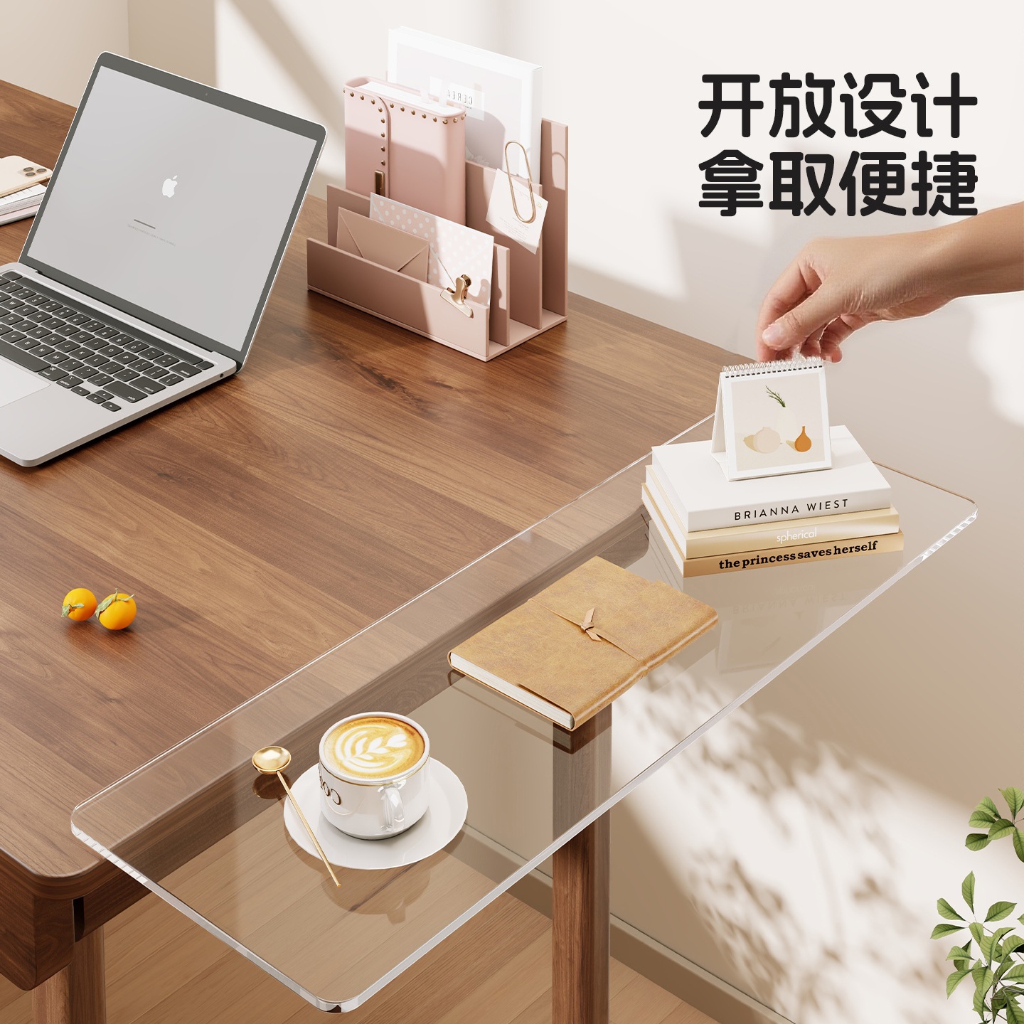 Desktop Extension Board Acrylic Office Desk Side Expansion Tool Computer Keyboard Tray Table Extension Board