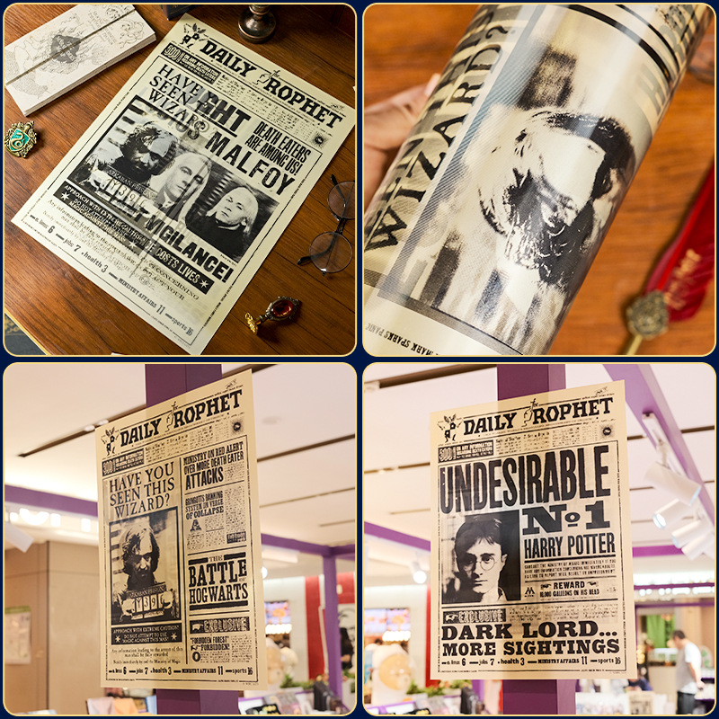 Authentic Harry Potter Prophet's Daily Film and Television Peripherals Harry Potter Poster Magic Academy Decorative Painting