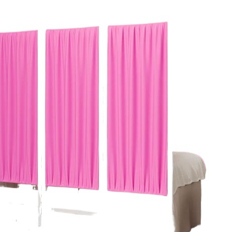 Medical Screen Partition Hospital Clinic Health Room Beauty Foot Bath Iron Fabric Sliding Mobile Folding Screen with Wheels