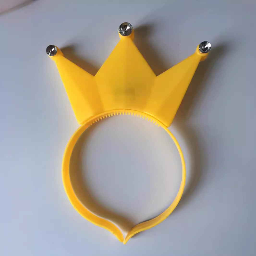 Luminous Crown Headband Flashing 3-Light Crown Headband with Rhinestones Crown Headband Hair Accessory Concert Supplies Led