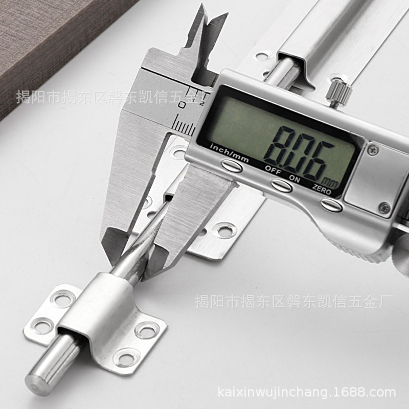 Stainless Steel Latch Door Bolt Bathroom Wooden Door and Window Anti-Theft Latch Lock Thickeneded Surface-Mounted Old-Fashioned Small Square Latch