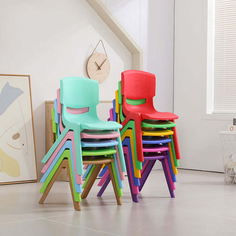 Factory Wholesale Kindergarten Small Chair Thickened Children's Plastic Chair Student Chair Adult Chair Backrest Chair Stool