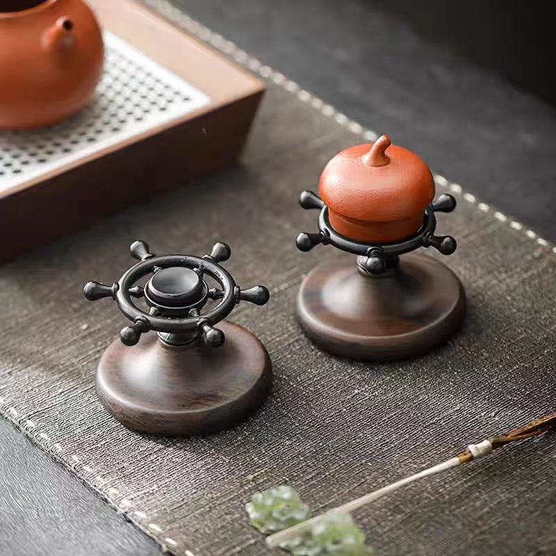Ebony Creative Rudder Cover Tea Set Accessories Tea Ceremony Accessories Fingertip Gyro Cover