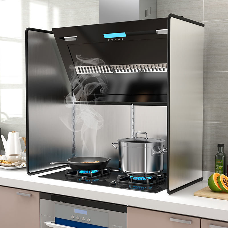 Kitchen gas stove high temperature resistant heat insulation board wholesale stainless steel stir-fry oil splash baffle stainless steel oil baffle