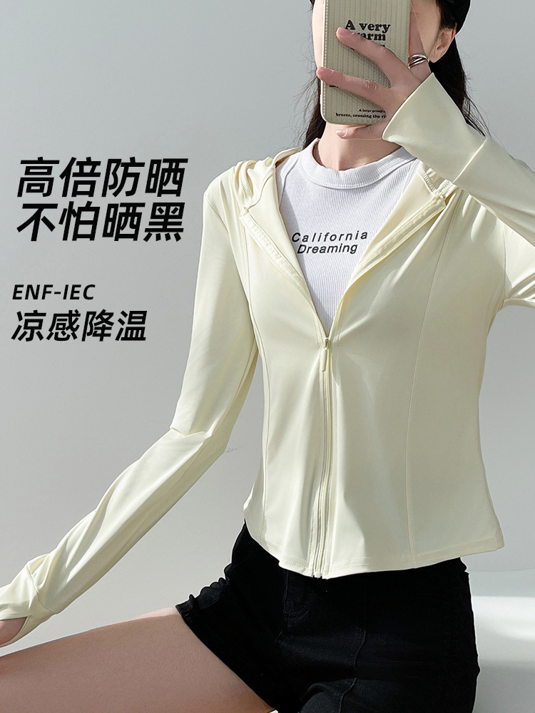 Ice Silk Thin Sun Protection Clothing for Women Summer New Breathable Slim Anti-Uv Sun Protection Clothing Jacket