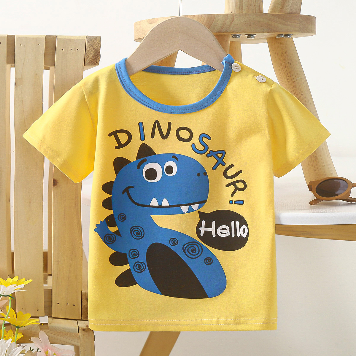 Children's Short-Sleeved Pure Cotton Summer New 2025 Baby Boy T-Shirt Cartoon Girls Short-Sleeved Korean Style Single Top Kidsren's Clothing