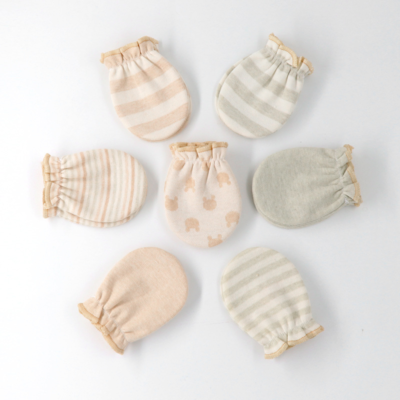 Маленькие перчатки для новорожденных, дышащие, антицарапин, из чистого хлопка