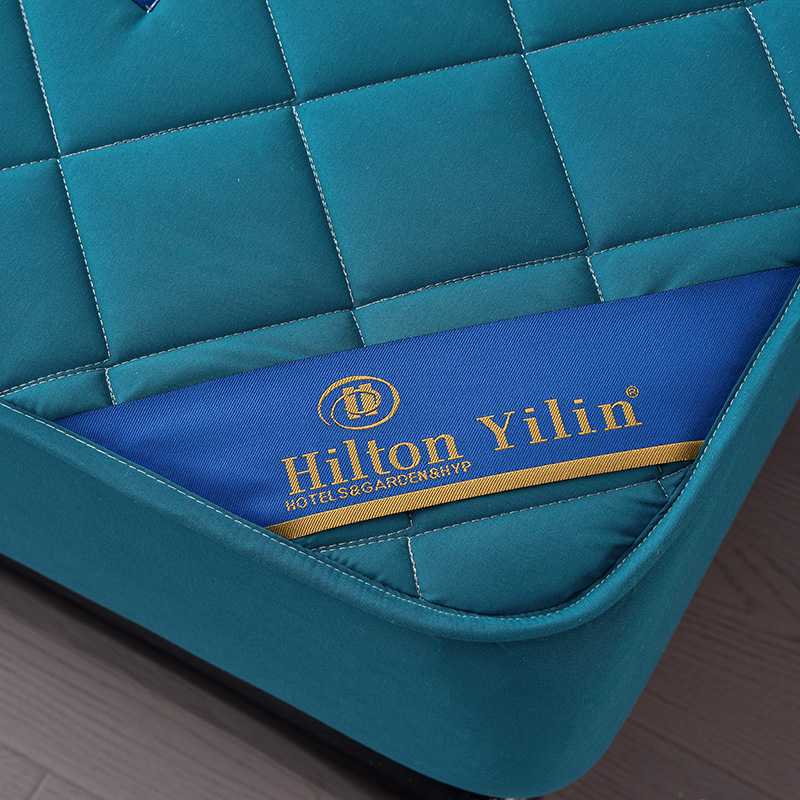 Nantong Home Textile Bedding 2025 New Model Class a Raw Cotton Thickened Quilted Fitted Sheet Single Piece Mattress Protector Group Buying Wholesale