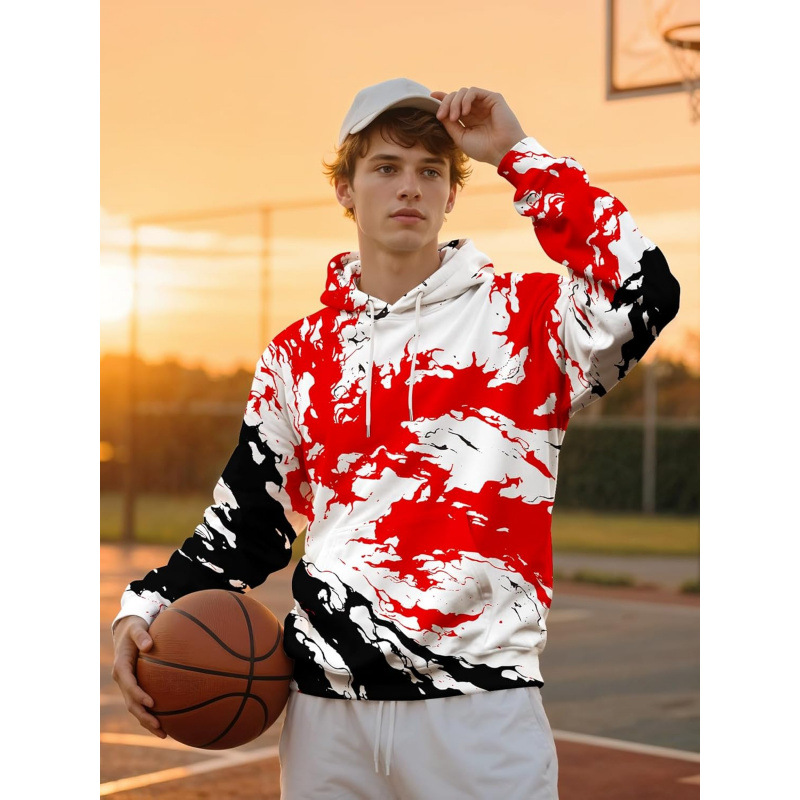 Wangstar Mens Graphic Hoodies Pullover Cool Designer Hoodies