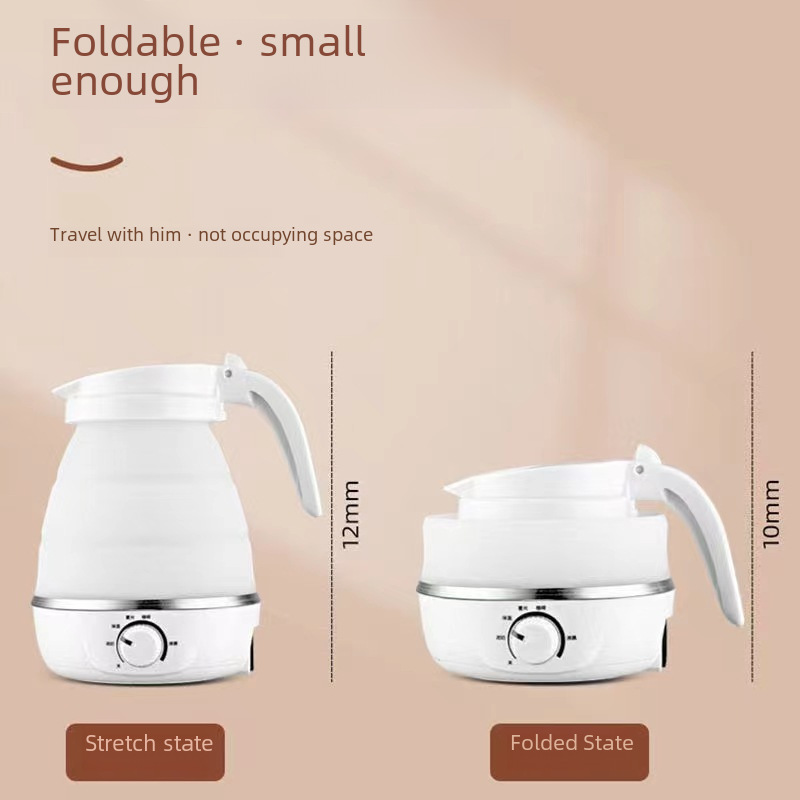 Cross-border thermostatic electric folding Kettle Kettle Kettle travel household silicone electric kettle automatic power-off insulation constant temperature