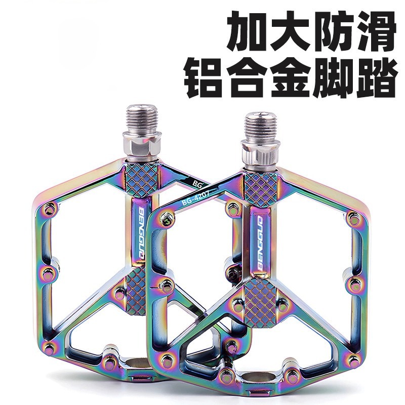 Новые оптовые педали для велосипеда, алюминиевые педали для горного и шоссейного велосипеда, антискользящие, быстросъемные, с двойными подшипниками