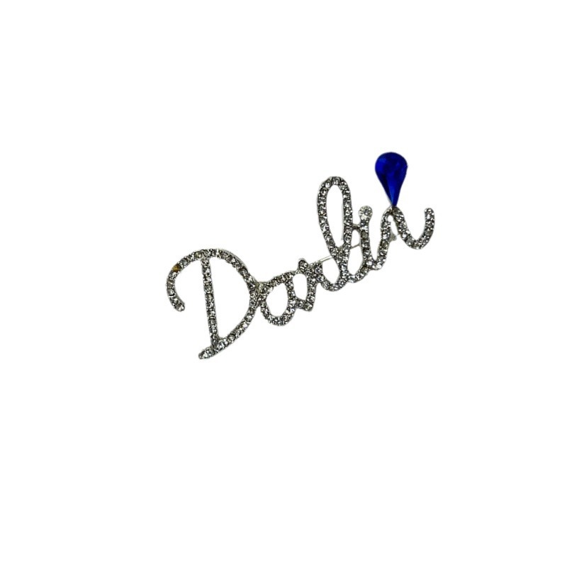 New Feminine Letter Brooch, Internet Celebrity Diamond Brooch, Anti-Exposure Pin, Exquisite Corsage Pin Decoration